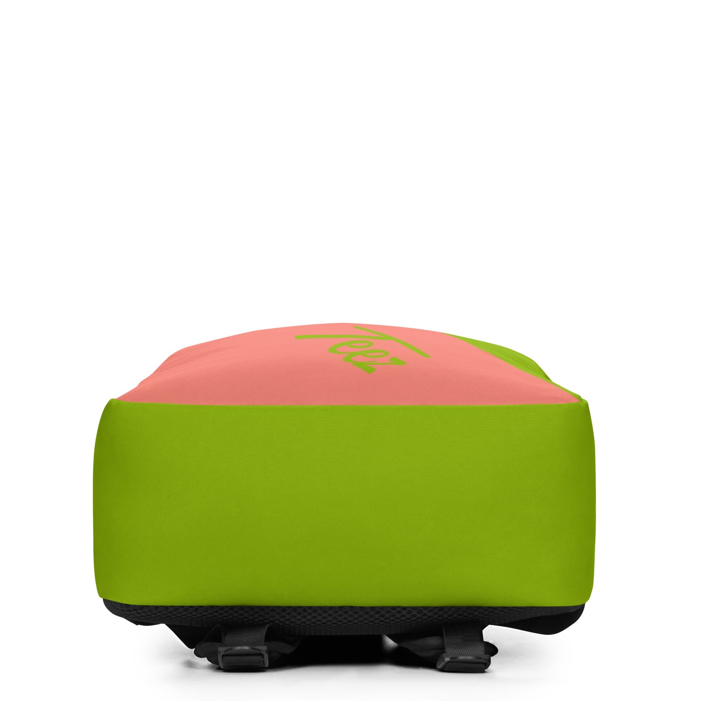 Luv'em Salmon Pink and Apple Green Minimalist Backpack