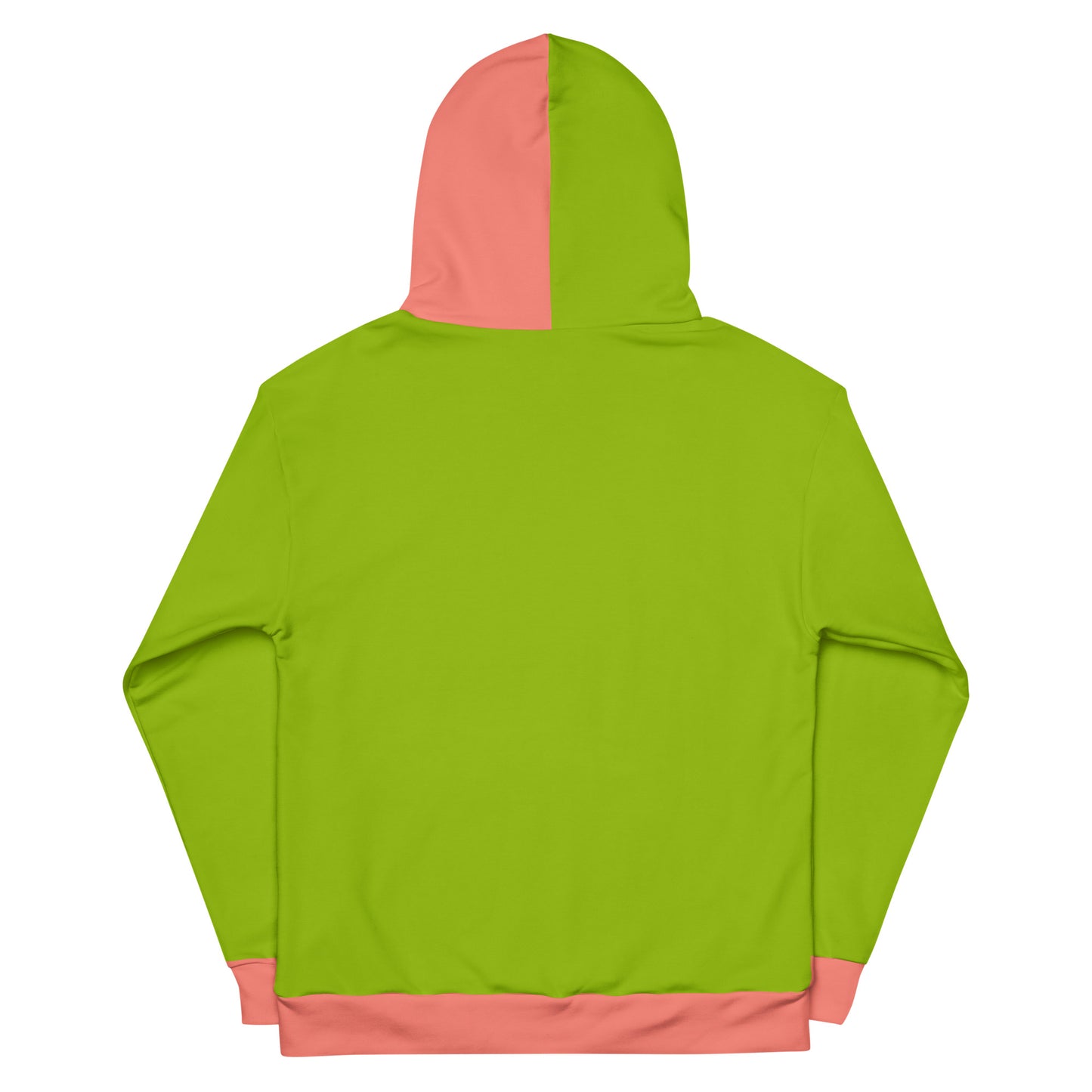 Luv'em Salmon Pink and Apple Green Unisex Hoodie
