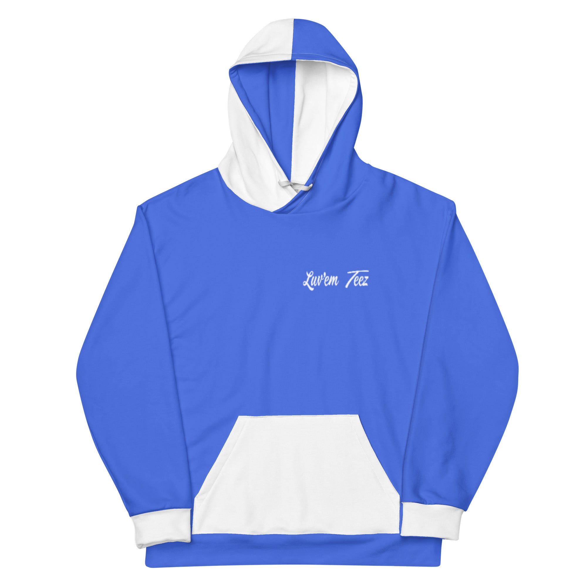 Royal Blue and White Hoodie — Humanize My Hoodie | Fashion activism