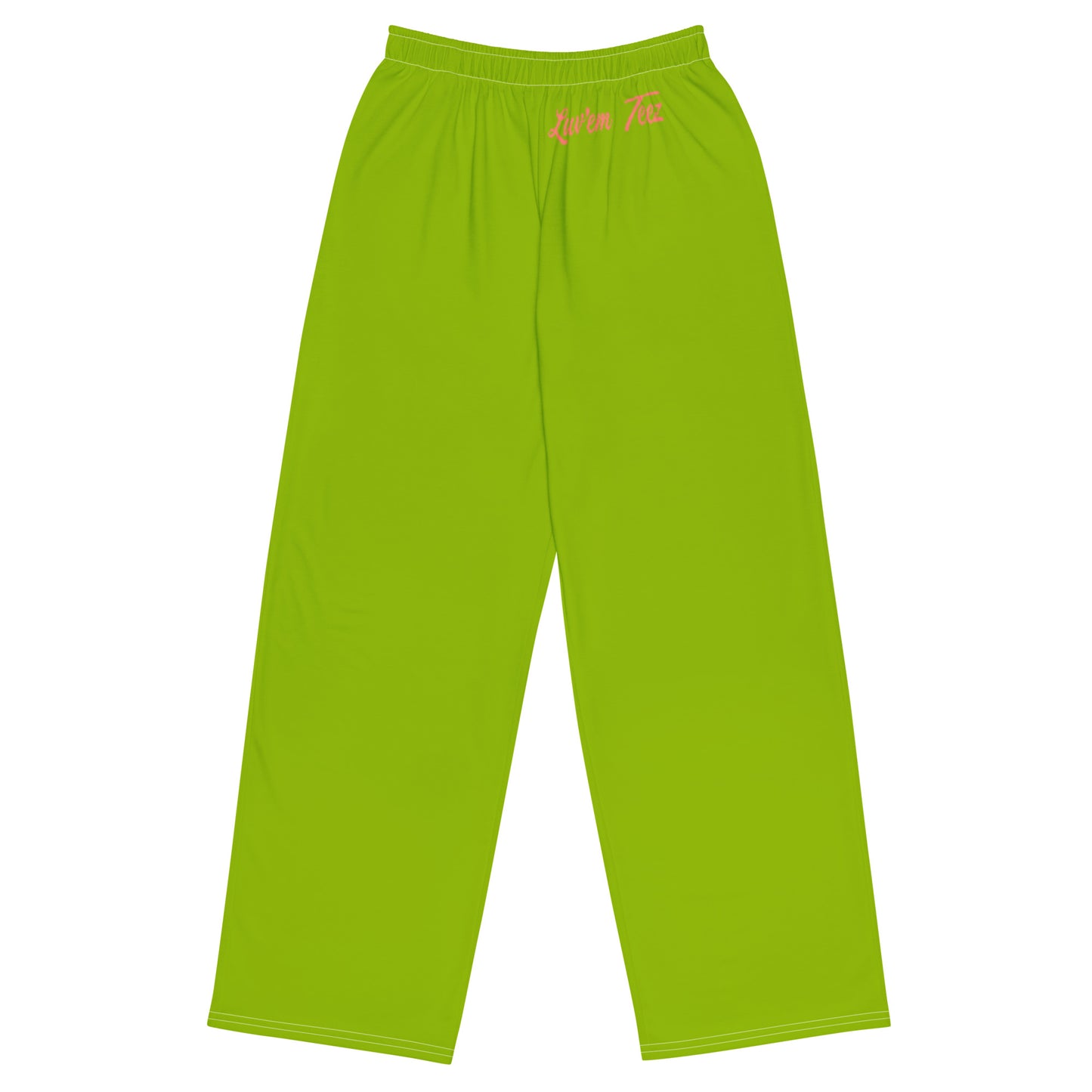 Luv'em Salmon Pink and Apple Green Unisex wide-leg pants