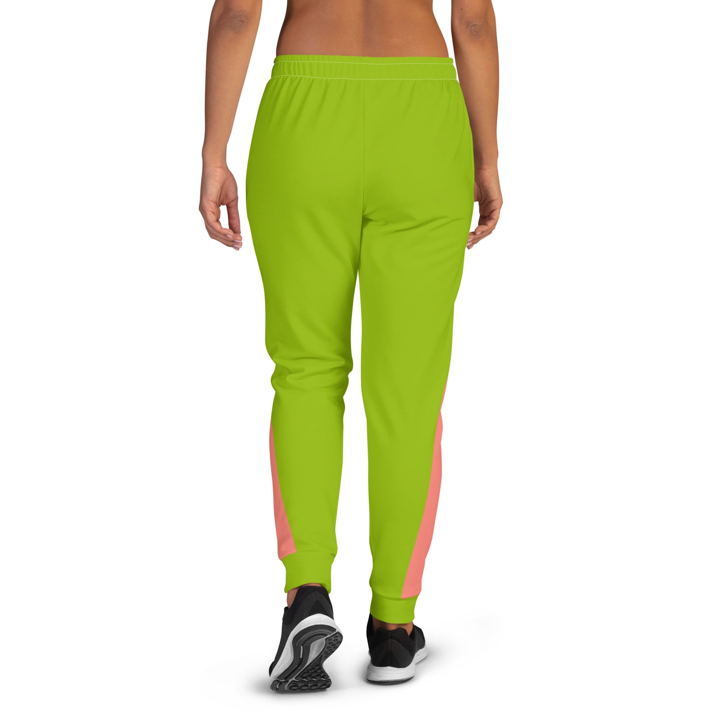 Joggers de mujer Luv'em rosa salmón y verde manzana