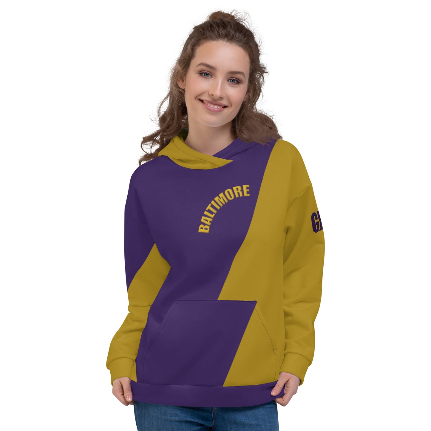 Great with 8 Purple and Gold Unisex Hoodie