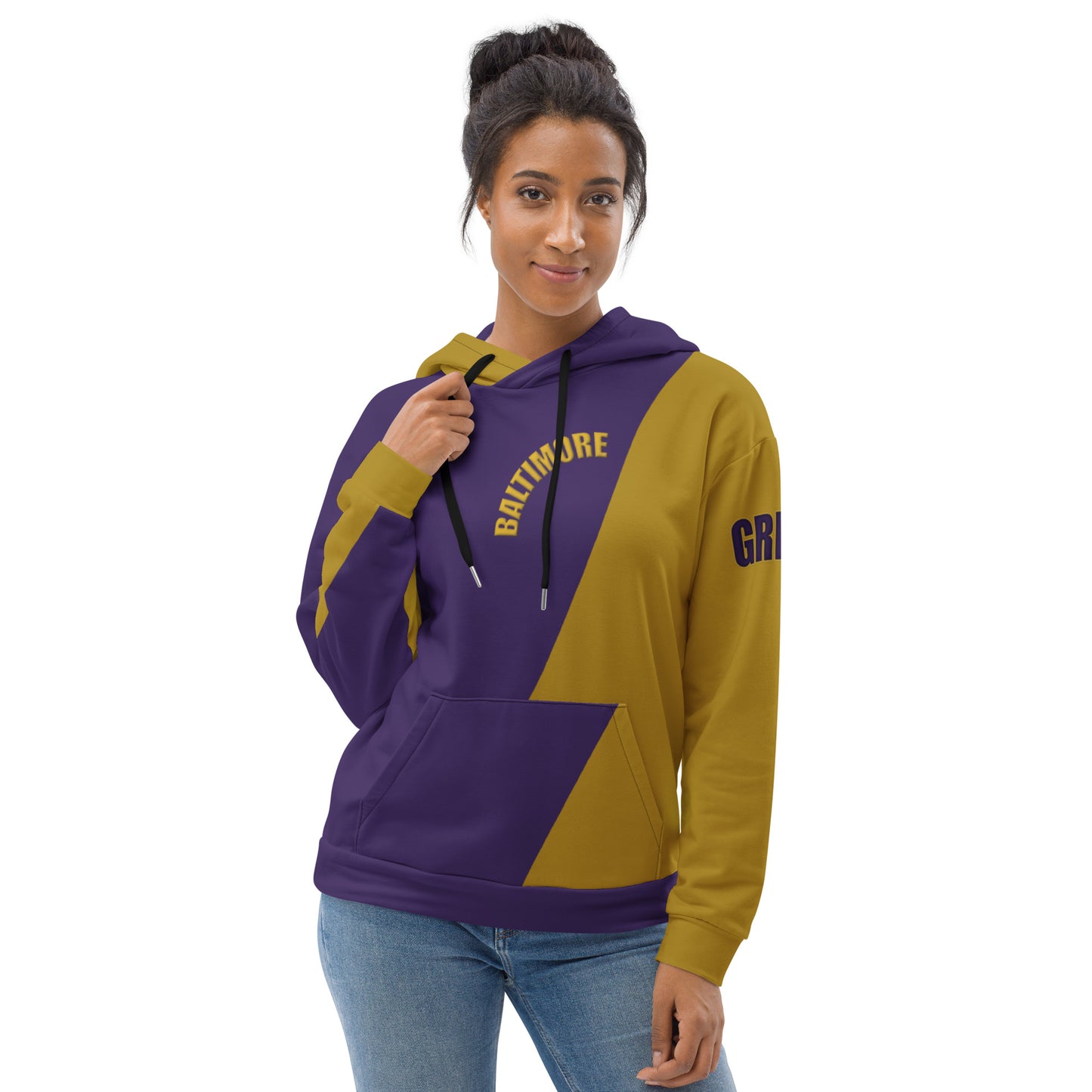 Great with 8 Purple and Gold Unisex Hoodie