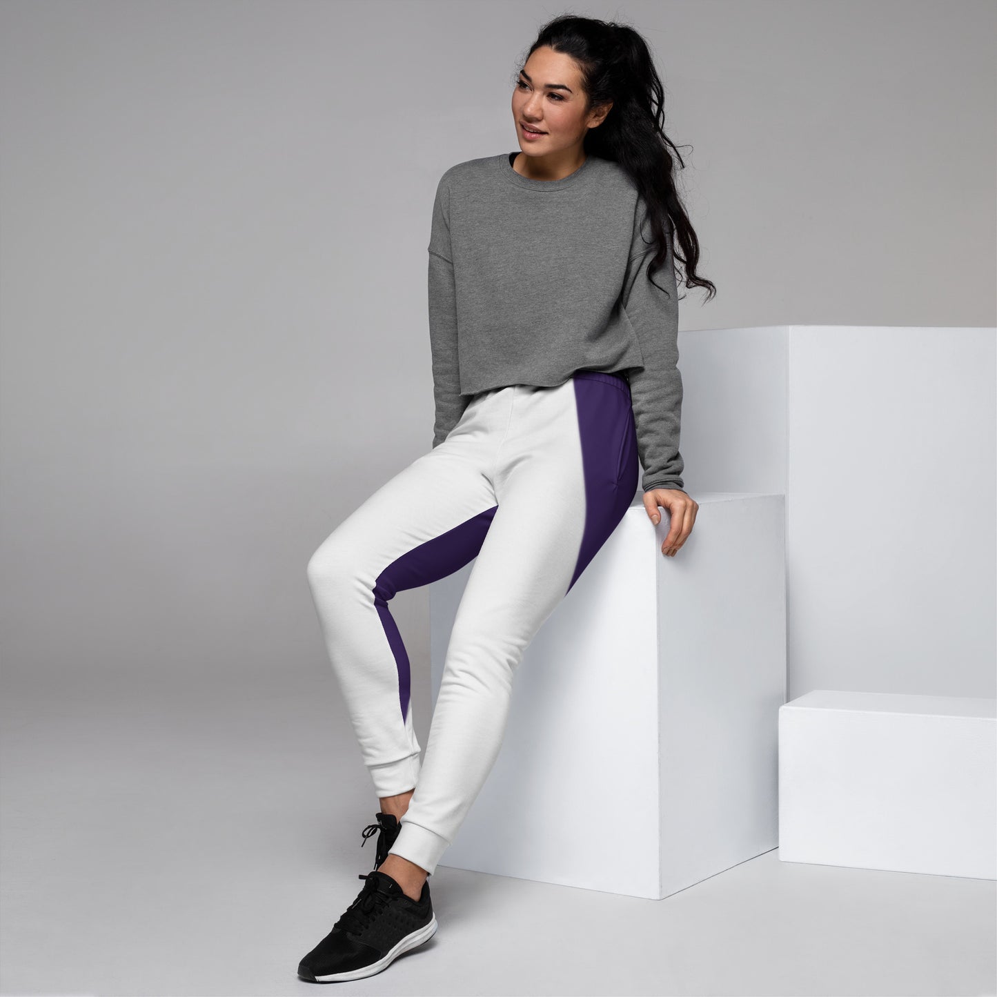 Baltimore Purple and White Women's Joggers