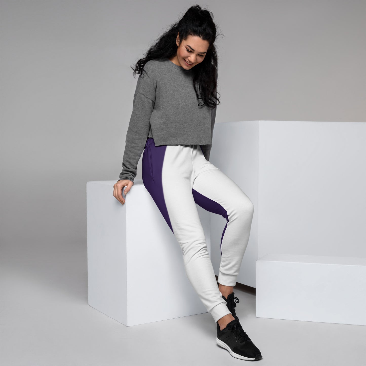 Baltimore Purple and White Women's Joggers