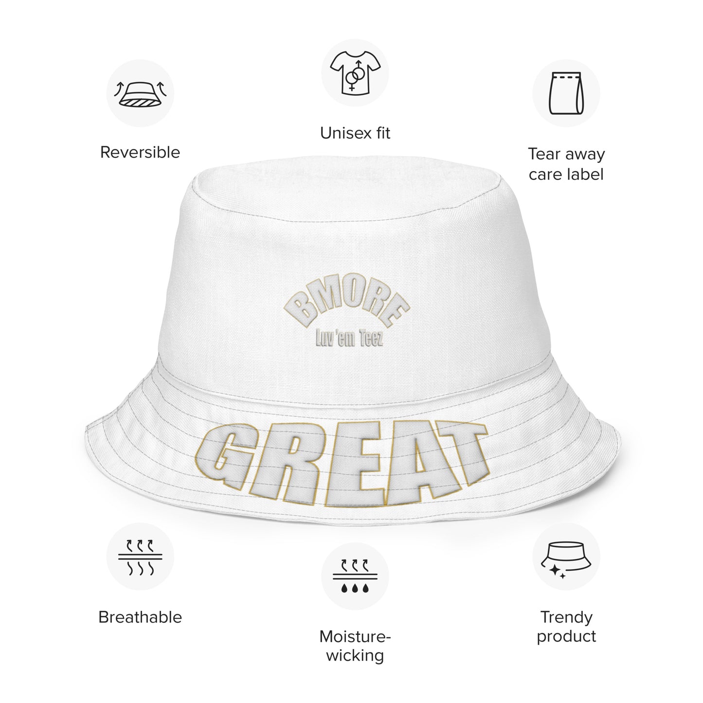 Great with 8 Reversible Bucket Hat