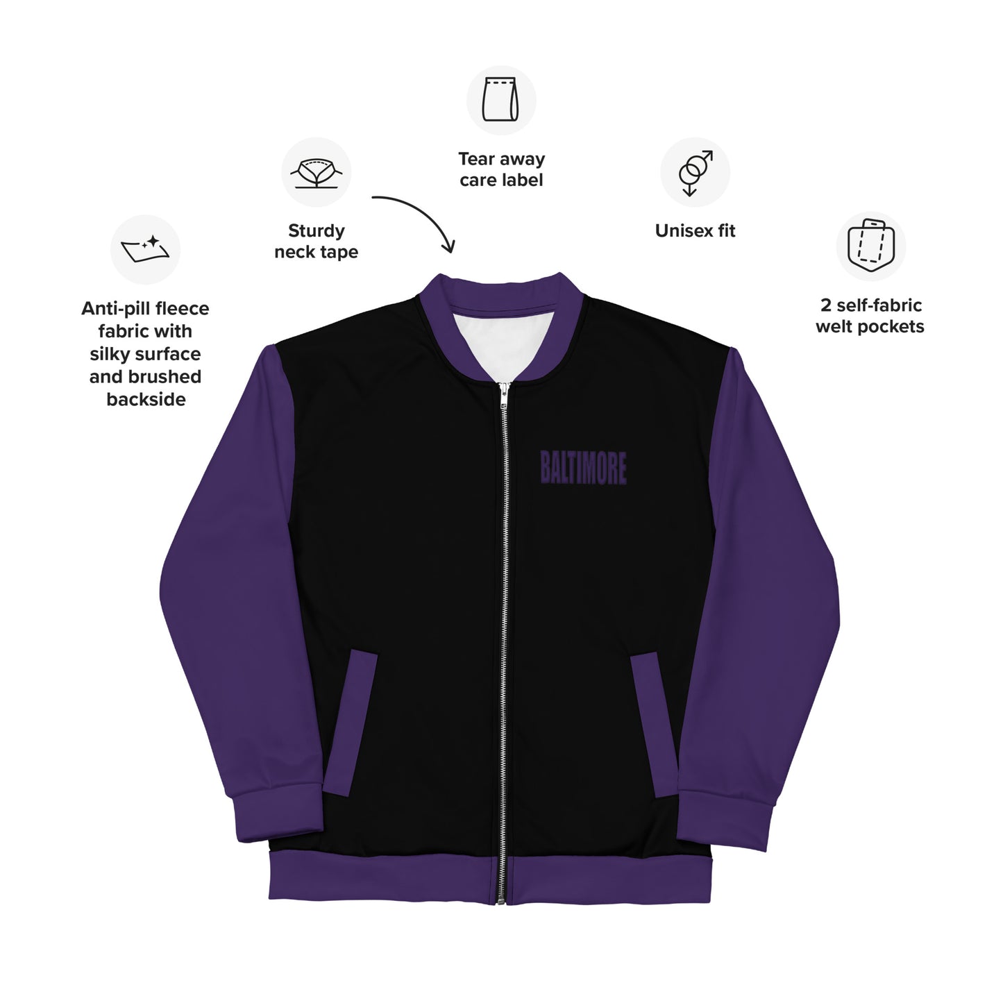 Baltimore Unisex Bomber Jacket