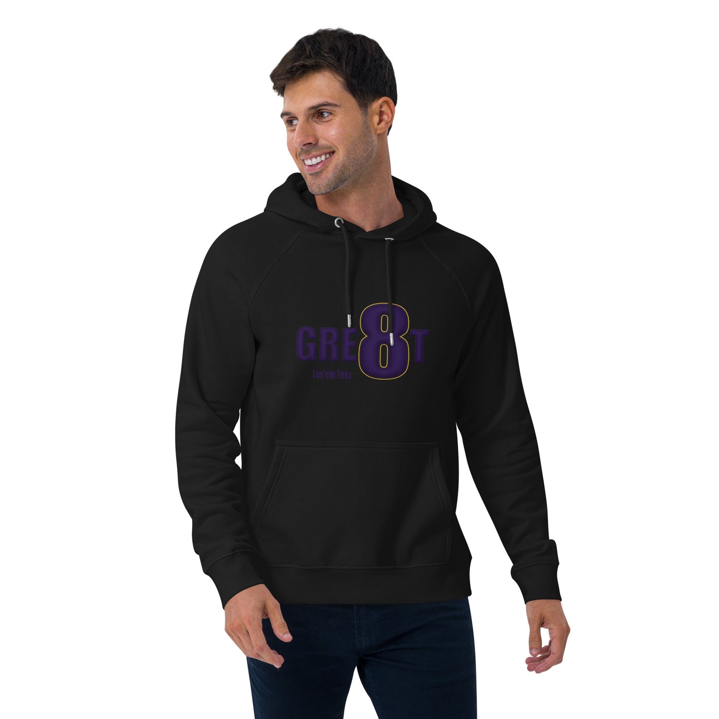 Great with 8 Unisex Eco Raglan Hoodie