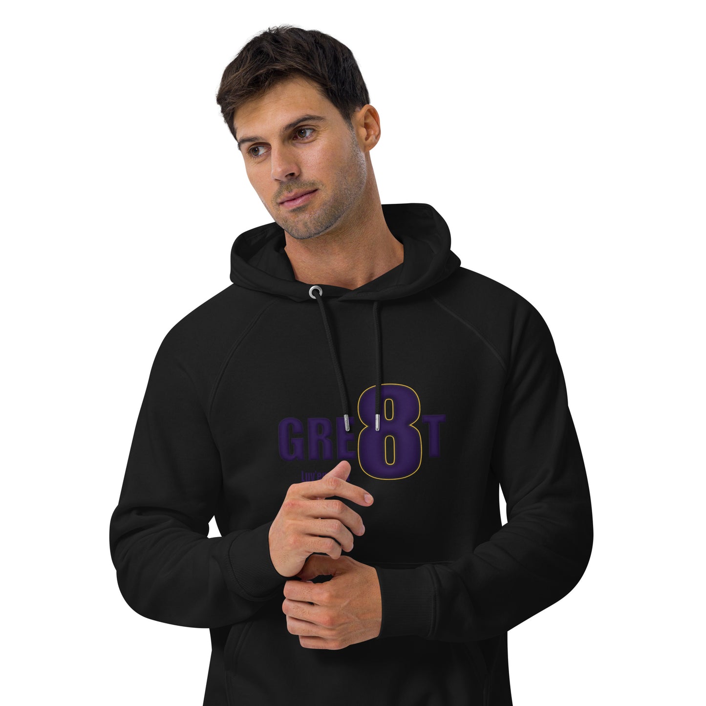 Great with 8 Unisex Eco Raglan Hoodie