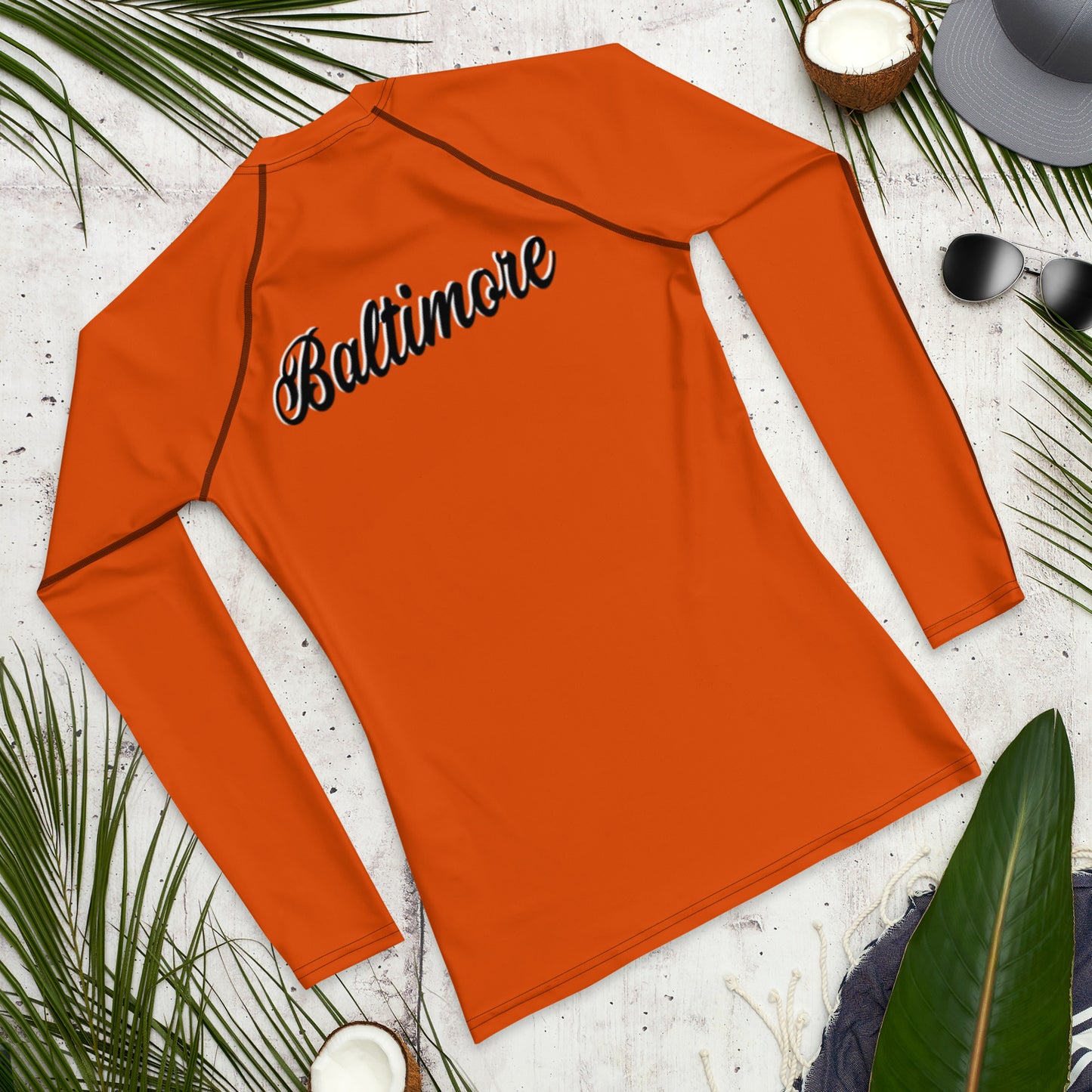 Rashguard de hombre Baltimore naranja y negro