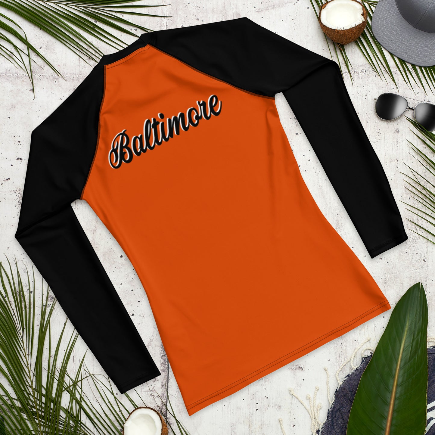 Rashguard de hombre Baltimore naranja y negro