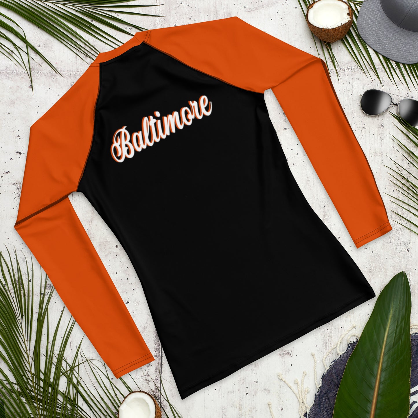 Rashguard de hombre Baltimore naranja y negro