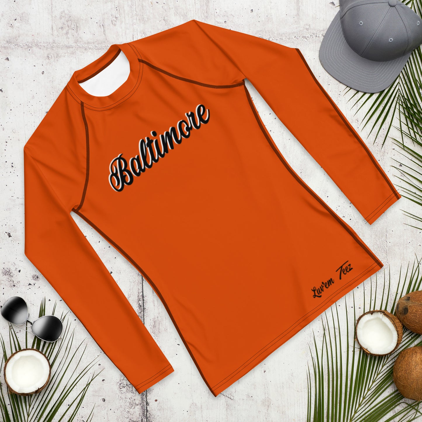 Rashguard de hombre Baltimore naranja y negro