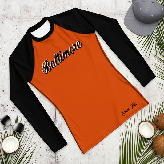 Rashguard de hombre Baltimore naranja y negro