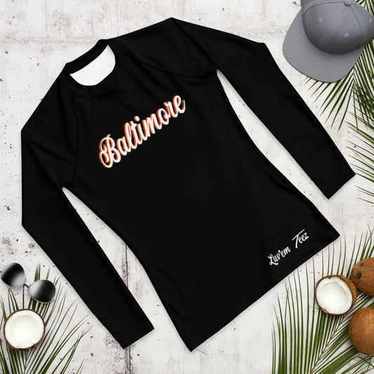 Baltimore Black and Orange Men's Rash Guard