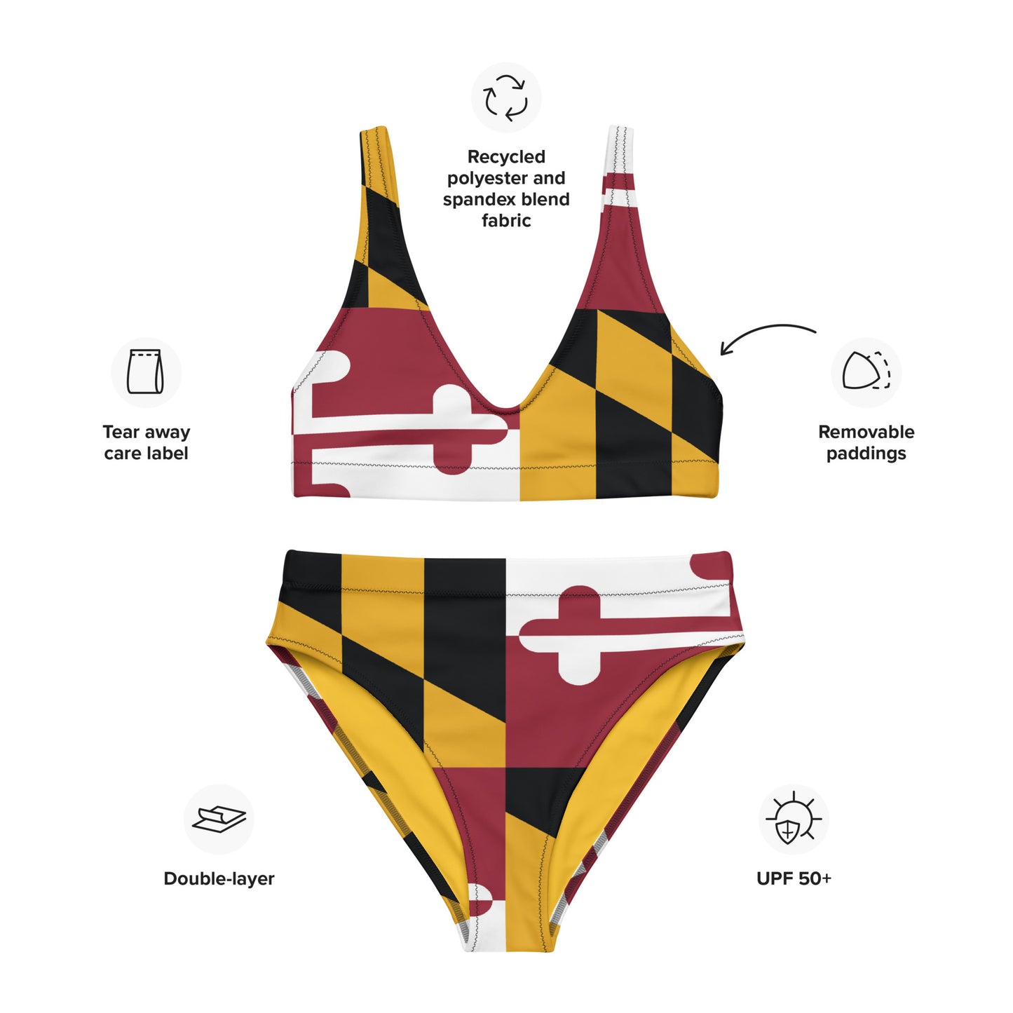 Bikini de talle alto reciclado Maryland