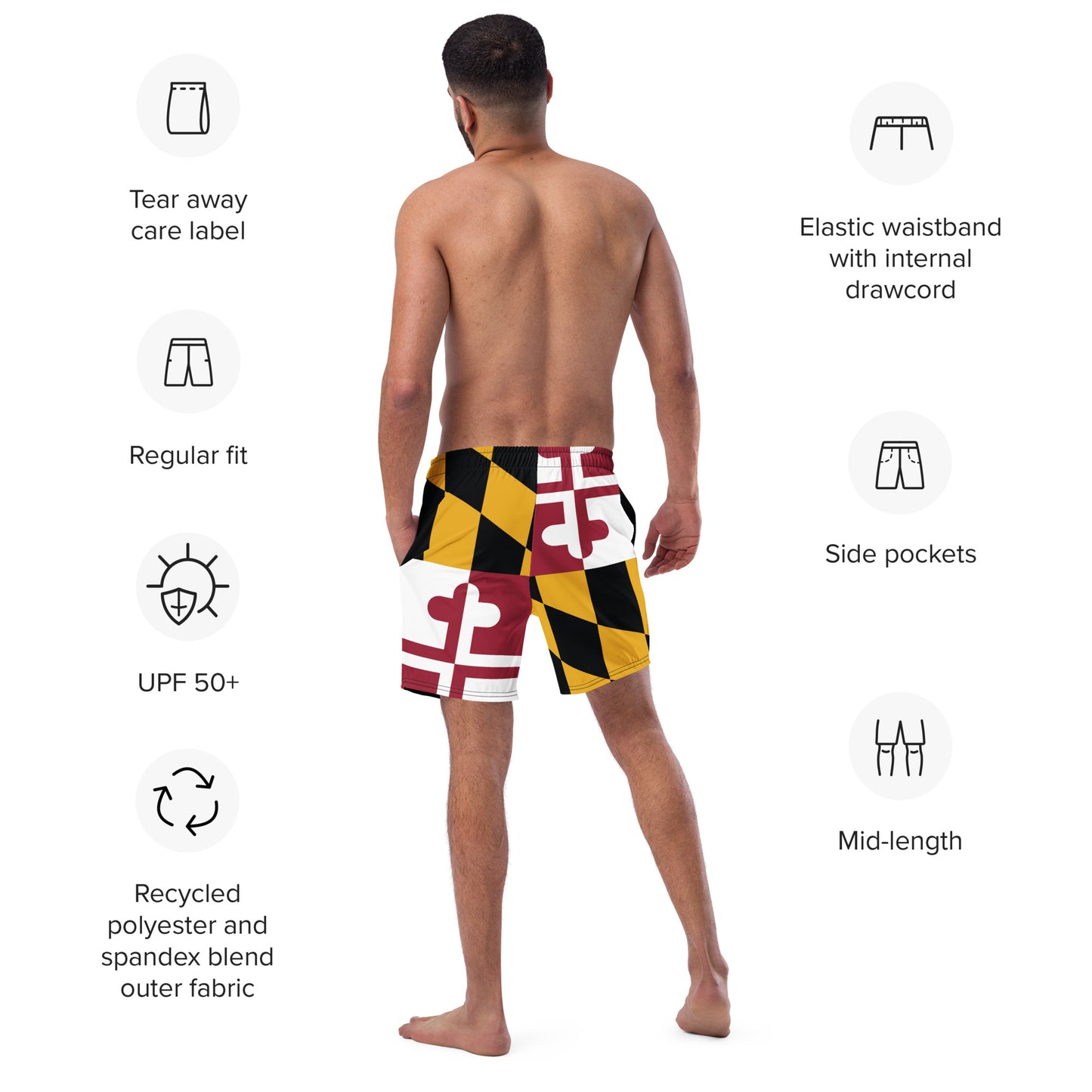 Maryland Men's Swim Trunks