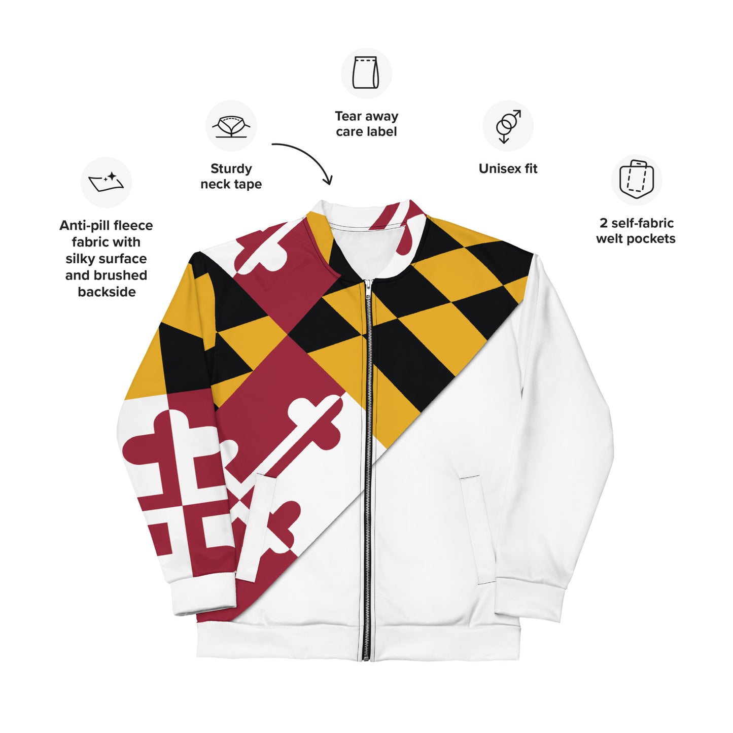 Maryland Unisex Bomber Jacket