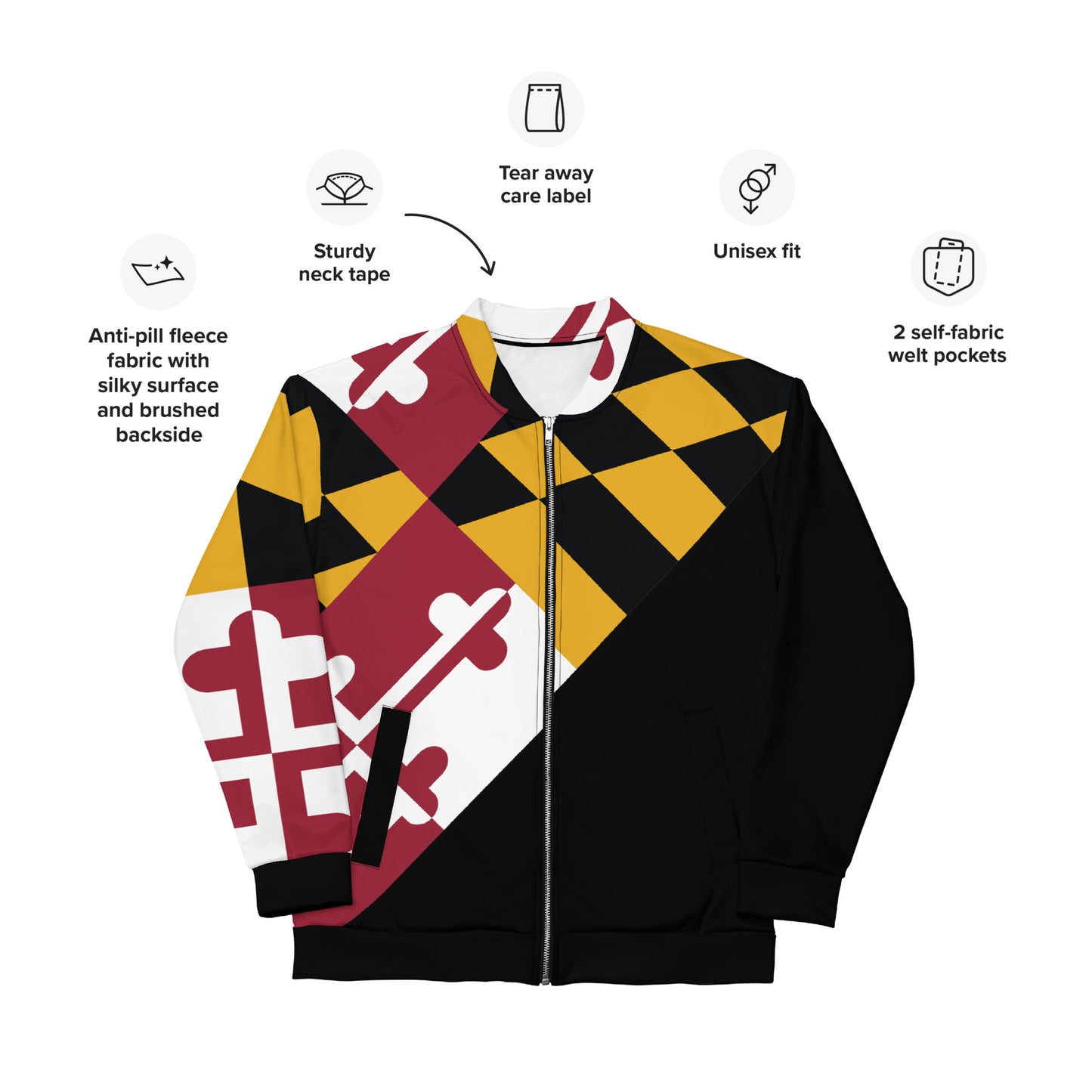 Maryland Unisex Bomber Jacket