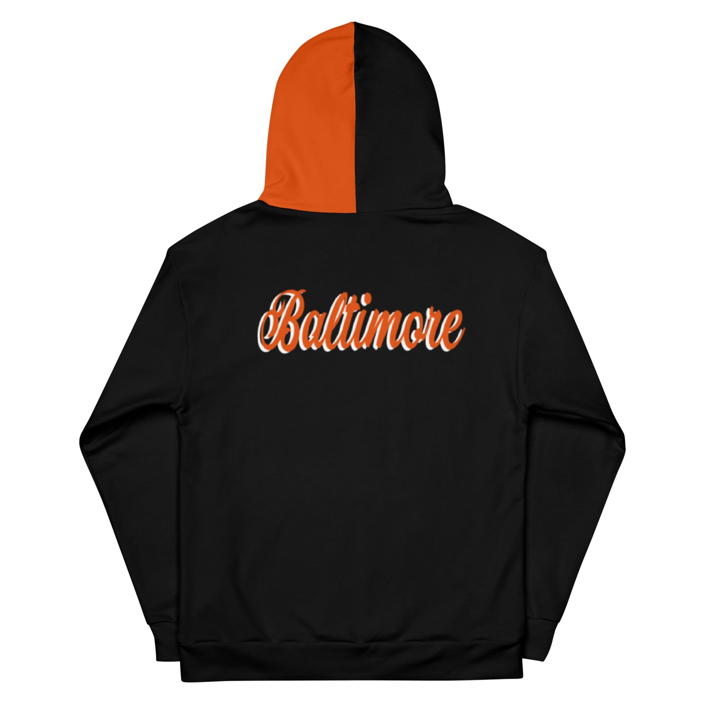 Luv'em Baltimore Orange and Black Unisex Hoodie