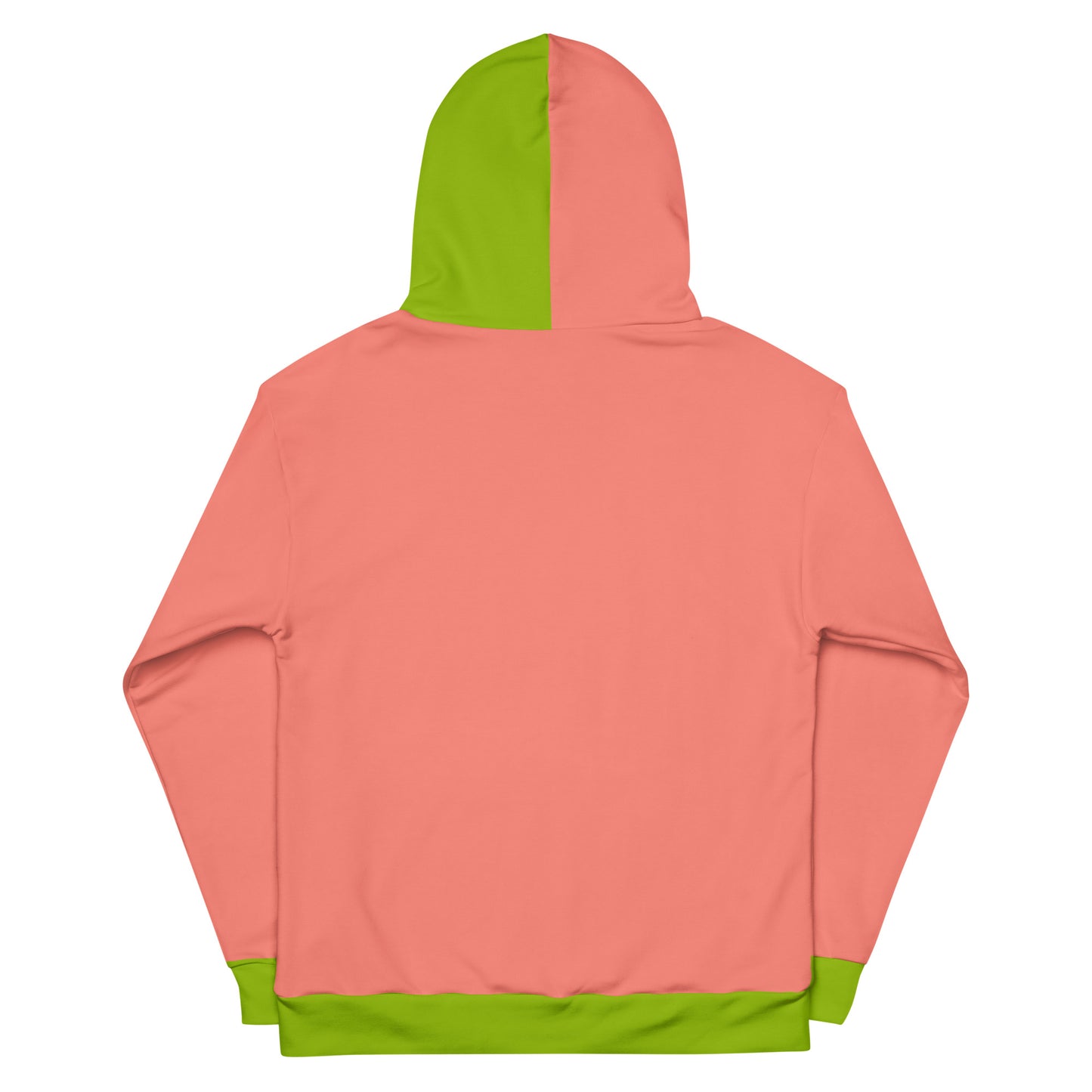 Luv'em Salmon Pink and Apple Green Unisex Hoodie