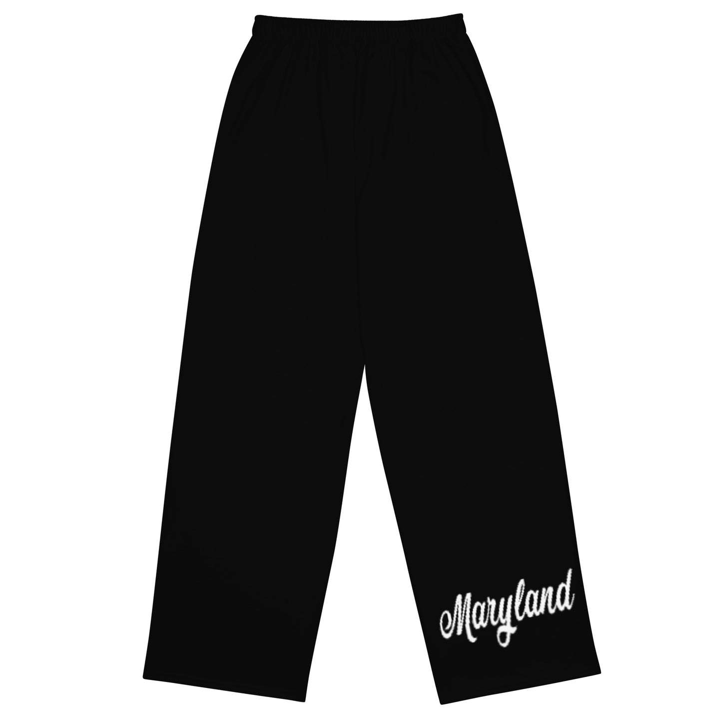 Maryland Black and White Unisex Wide-Leg Pants