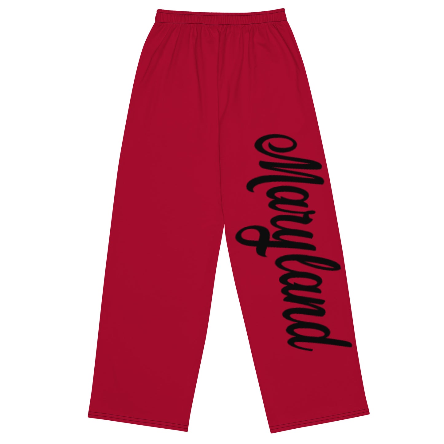 Maryland Red and Black Unisex Wide-Leg Pants