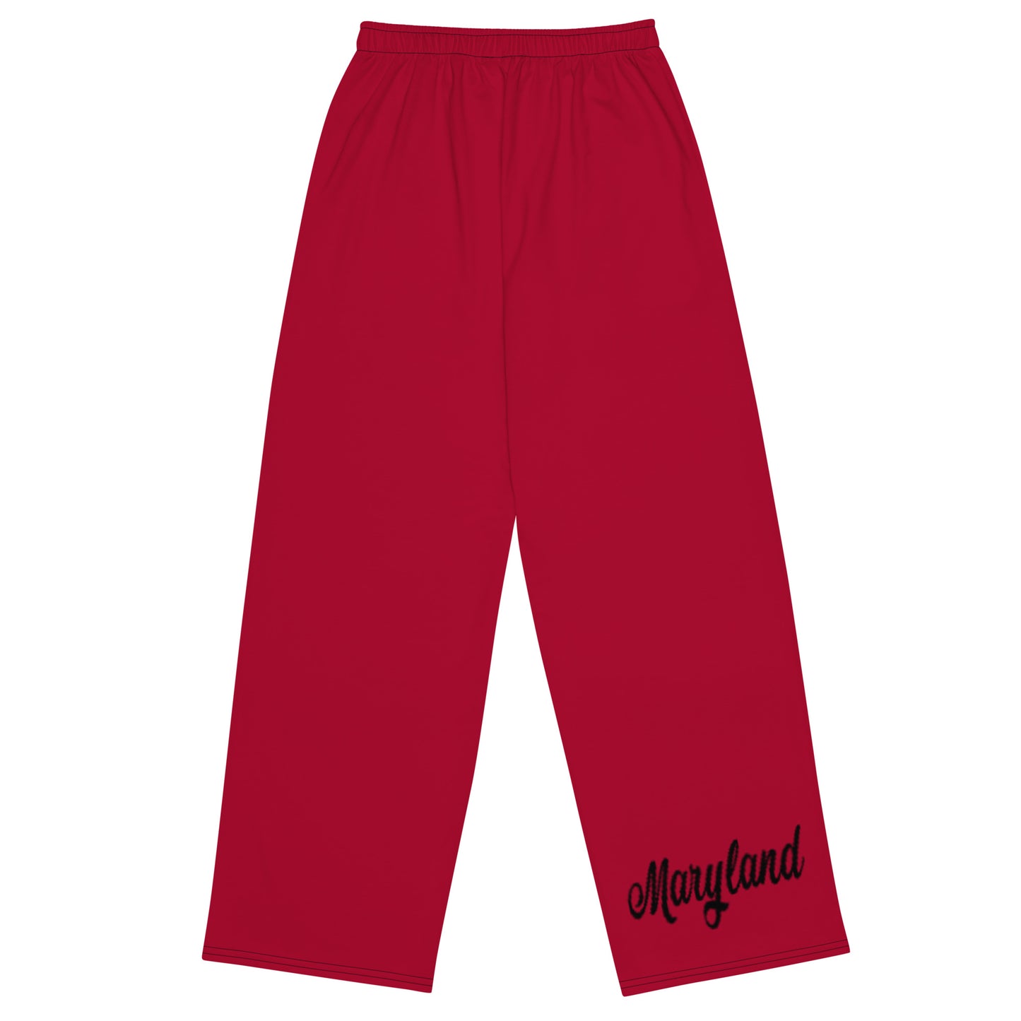 Maryland Red and Black Unisex Wide-Leg Pants