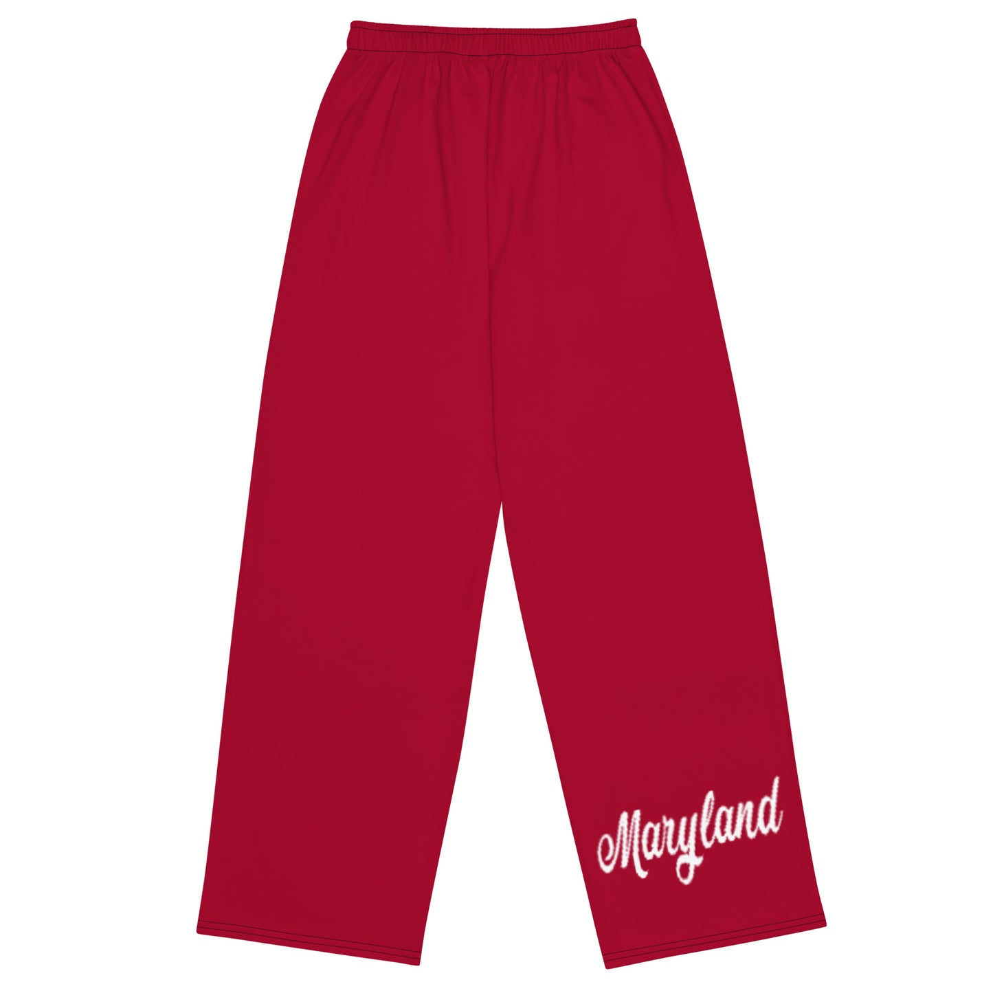 Maryland Red and White Unisex Wide-Leg Pants