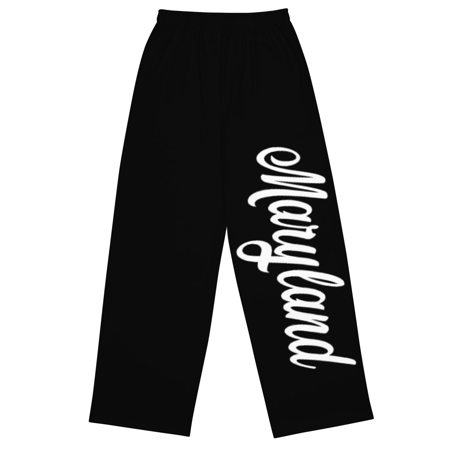 Maryland Black and White Unisex Wide-Leg Pants