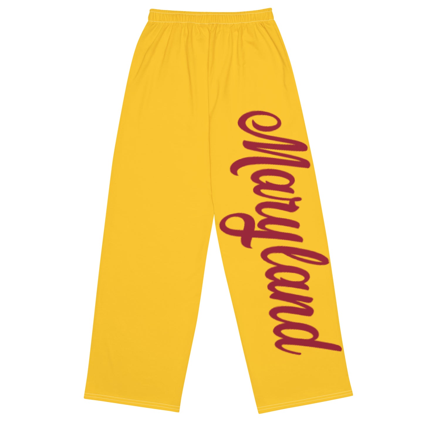 Maryland Yellow and Red Unisex Wide-Leg Pants