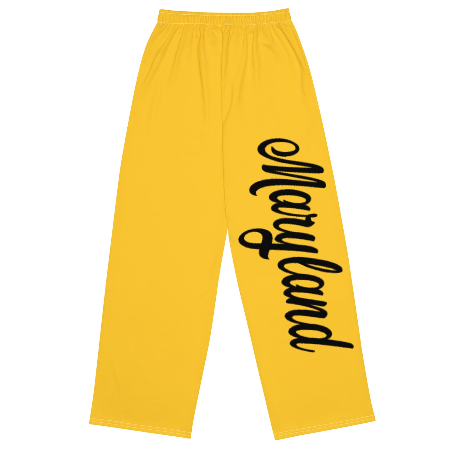 Maryland Yellow and Black Unisex Wide-Leg Pants