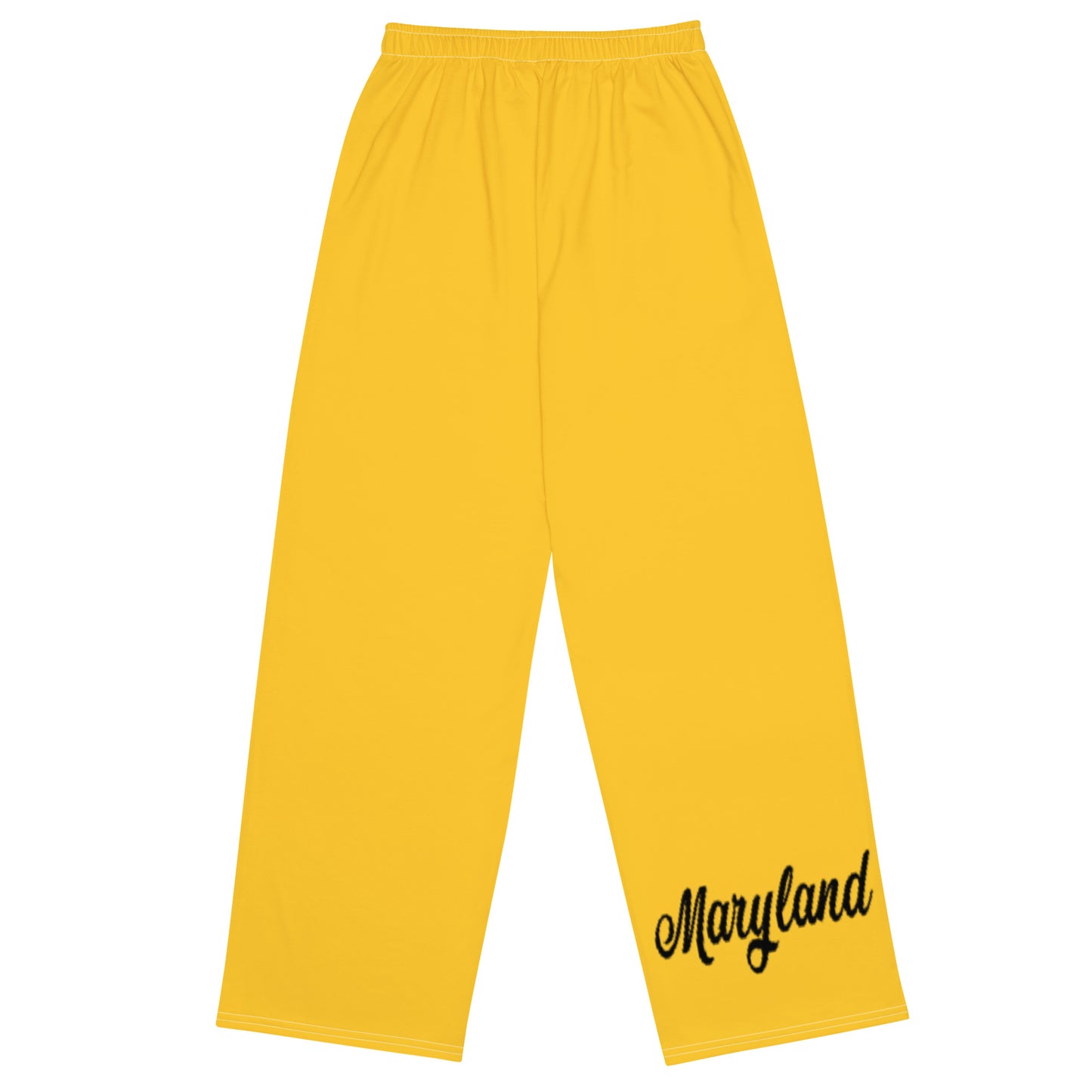 Maryland Yellow and Black Unisex Wide-Leg Pants