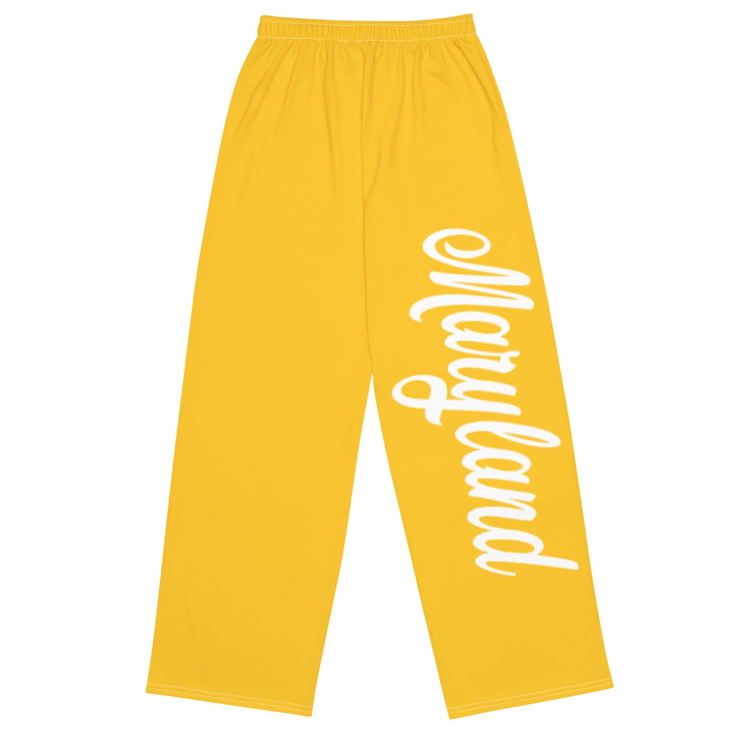 Maryland Yellow and White Unisex Wide-Leg Pants