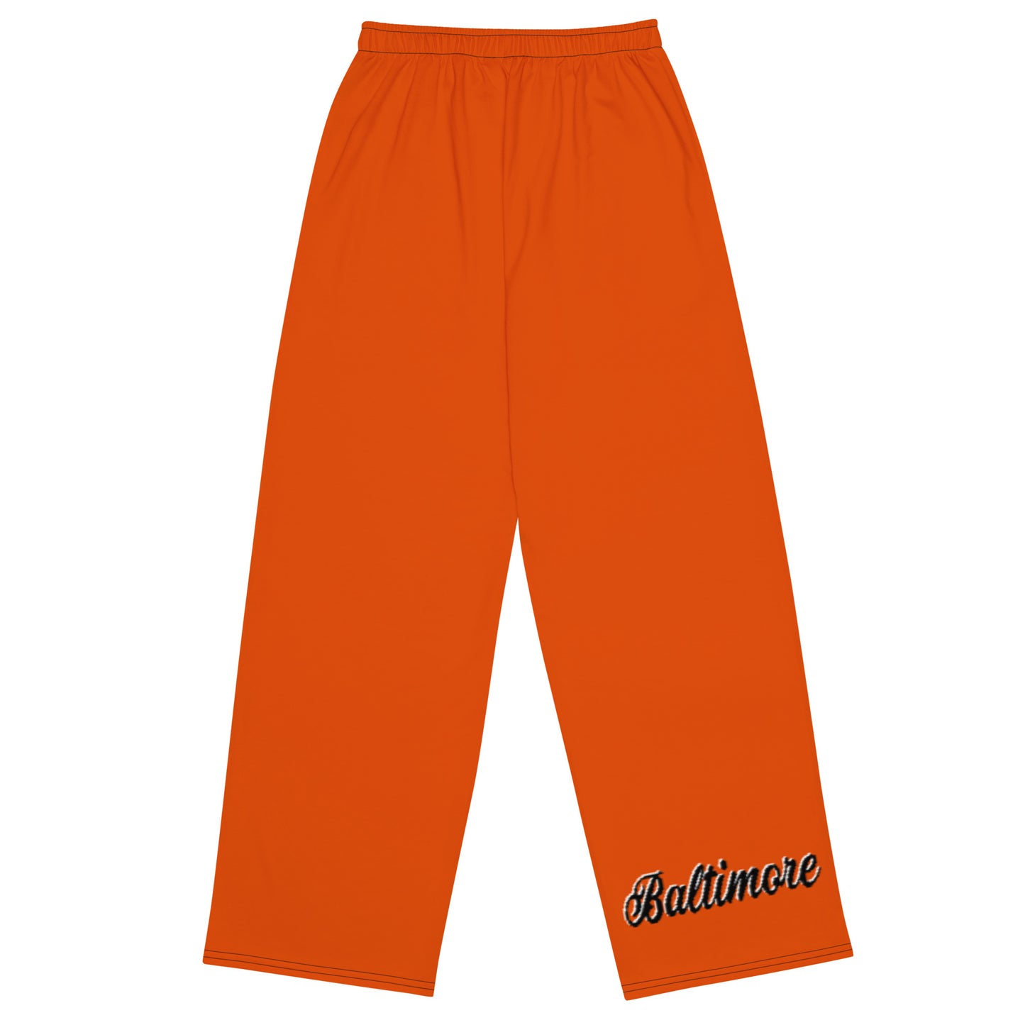 Pantalones anchos unisex Baltimore naranja y negro