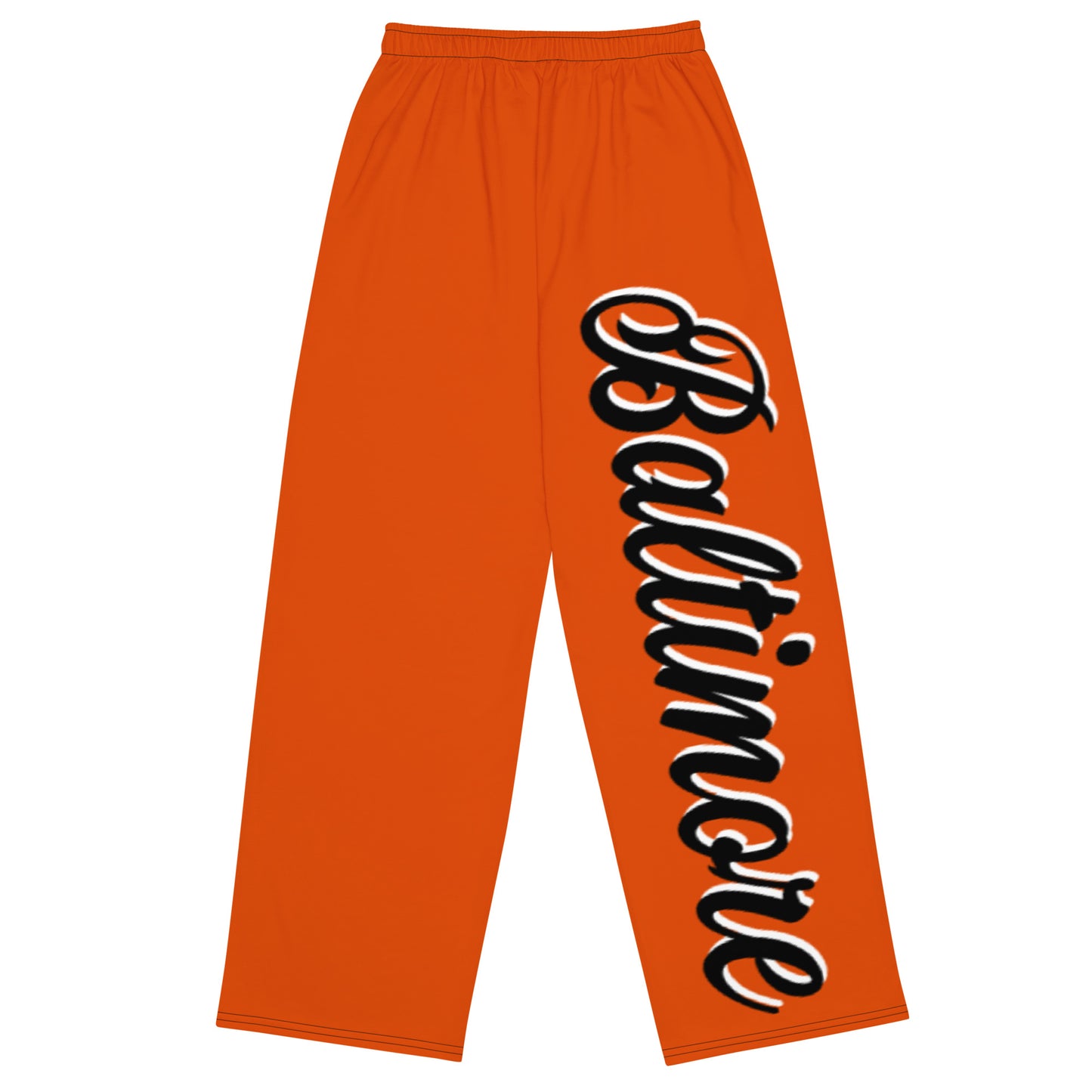 Pantalones anchos unisex Baltimore naranja y negro