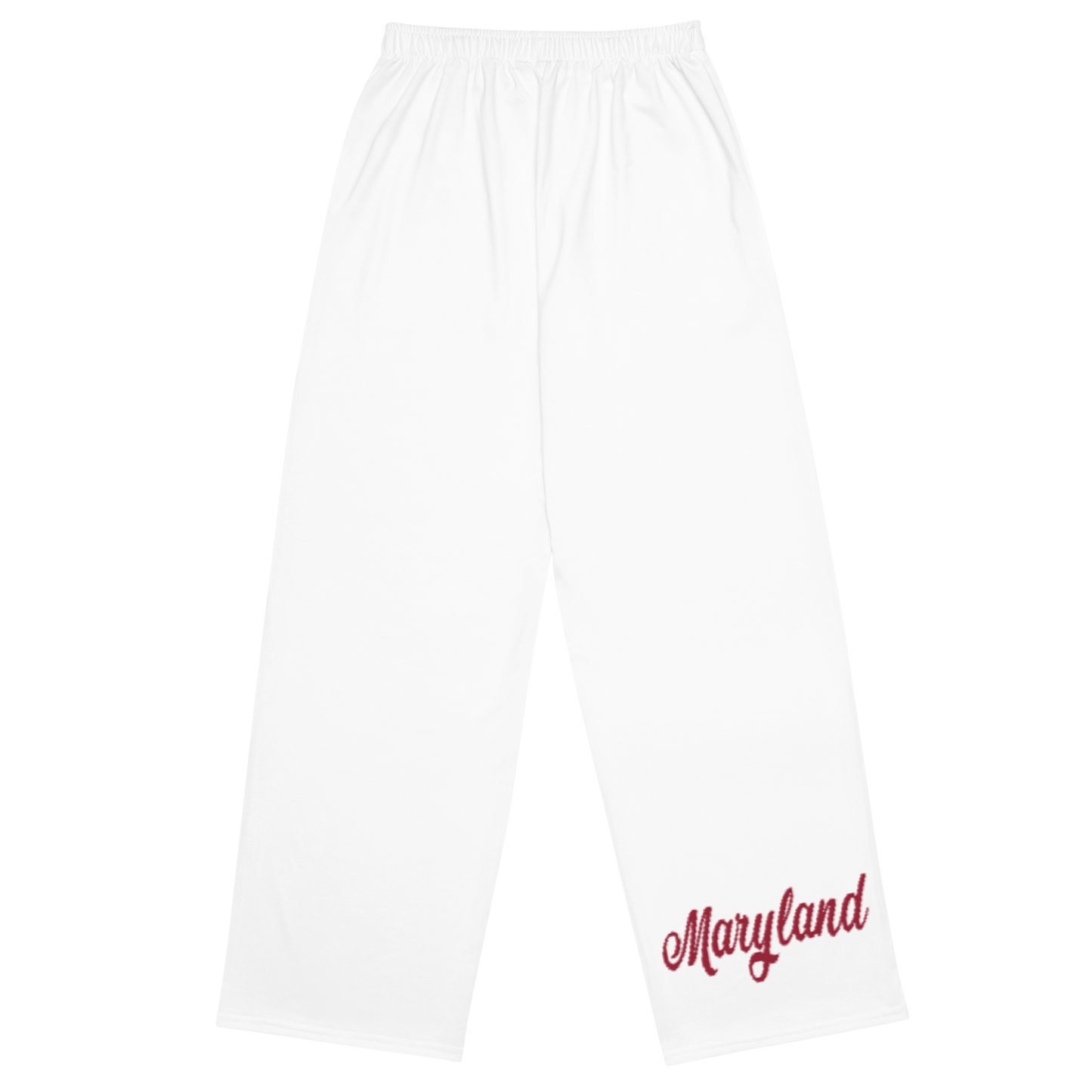 Pantalones anchos unisex Maryland blancos y rojos