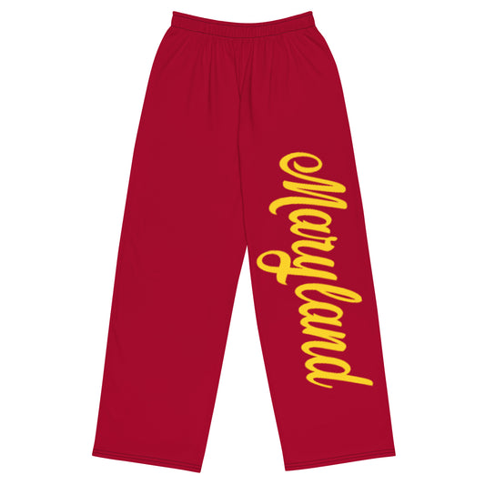 Maryland pantalones anchos unisex rojos y amarillos