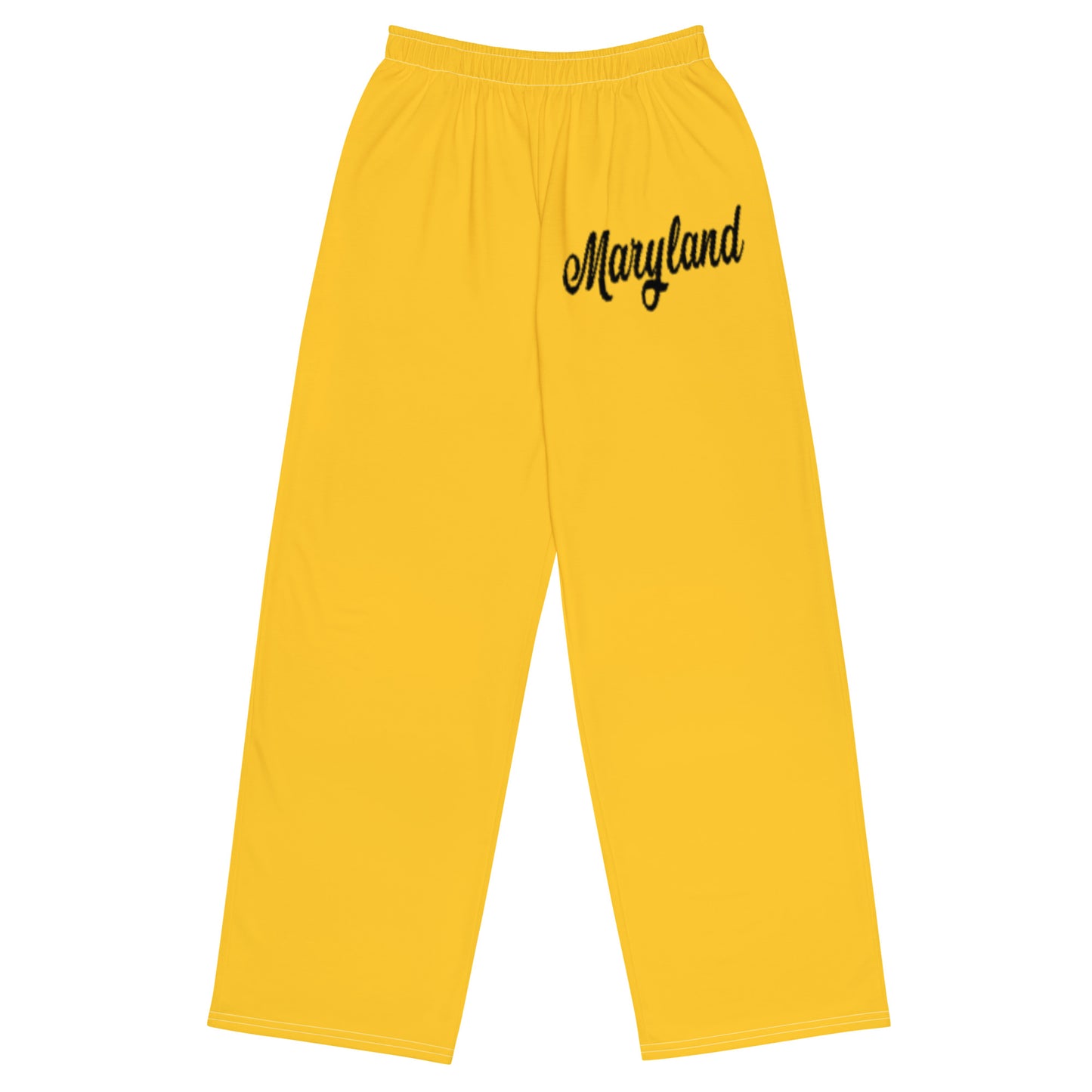 Maryland Yellow and Black Unisex Wide-Leg Pants