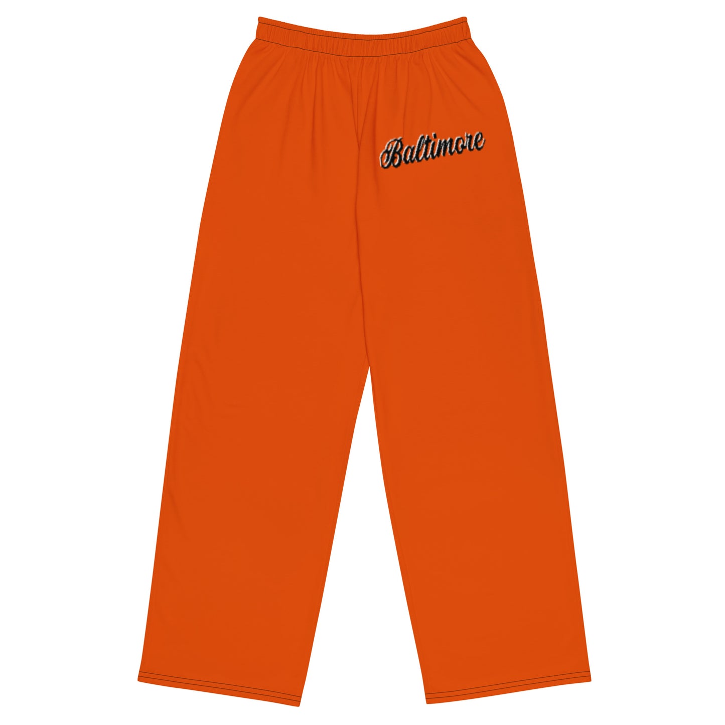 Pantalones anchos unisex Baltimore naranja y negro