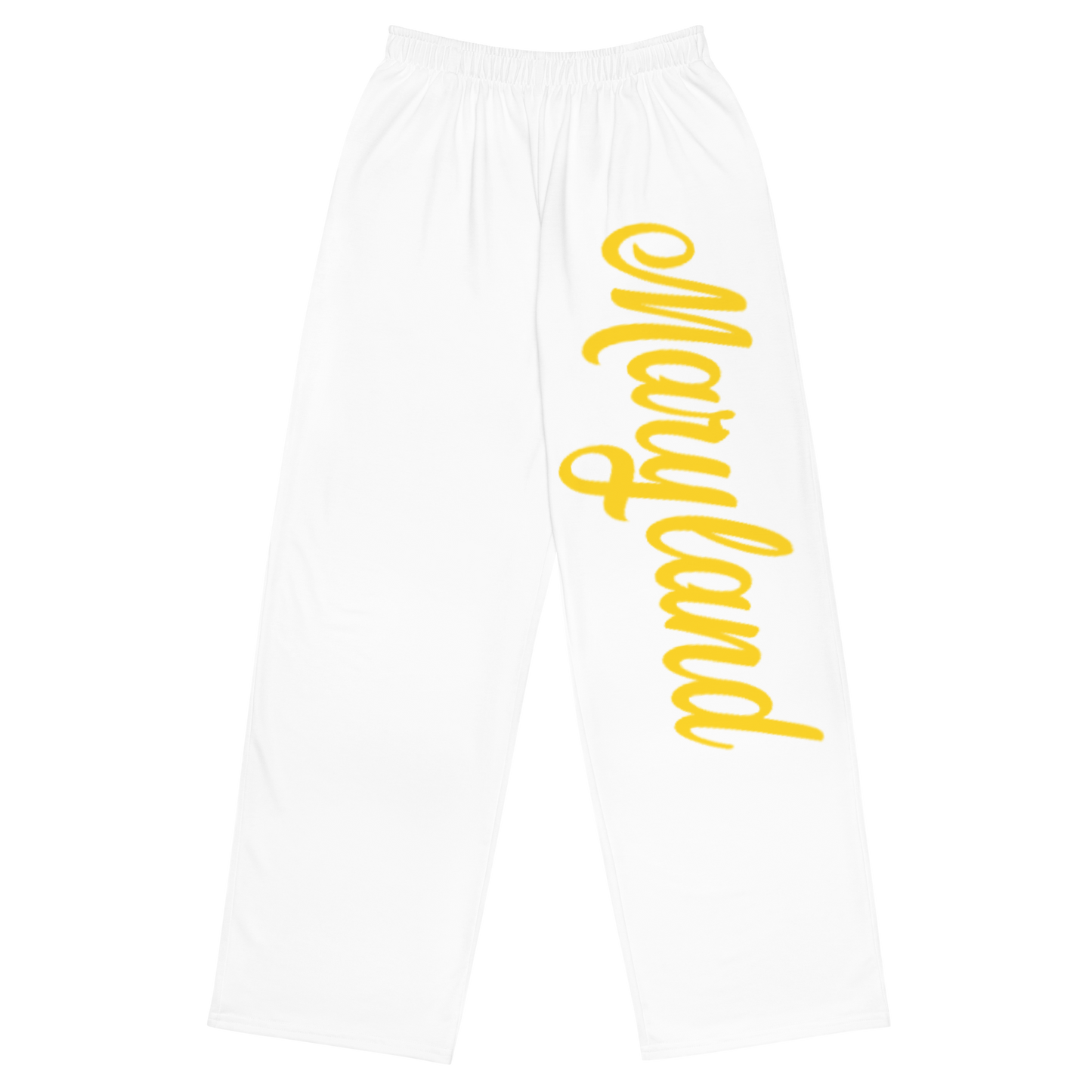 Pantalones anchos unisex Maryland blancos y amarillos