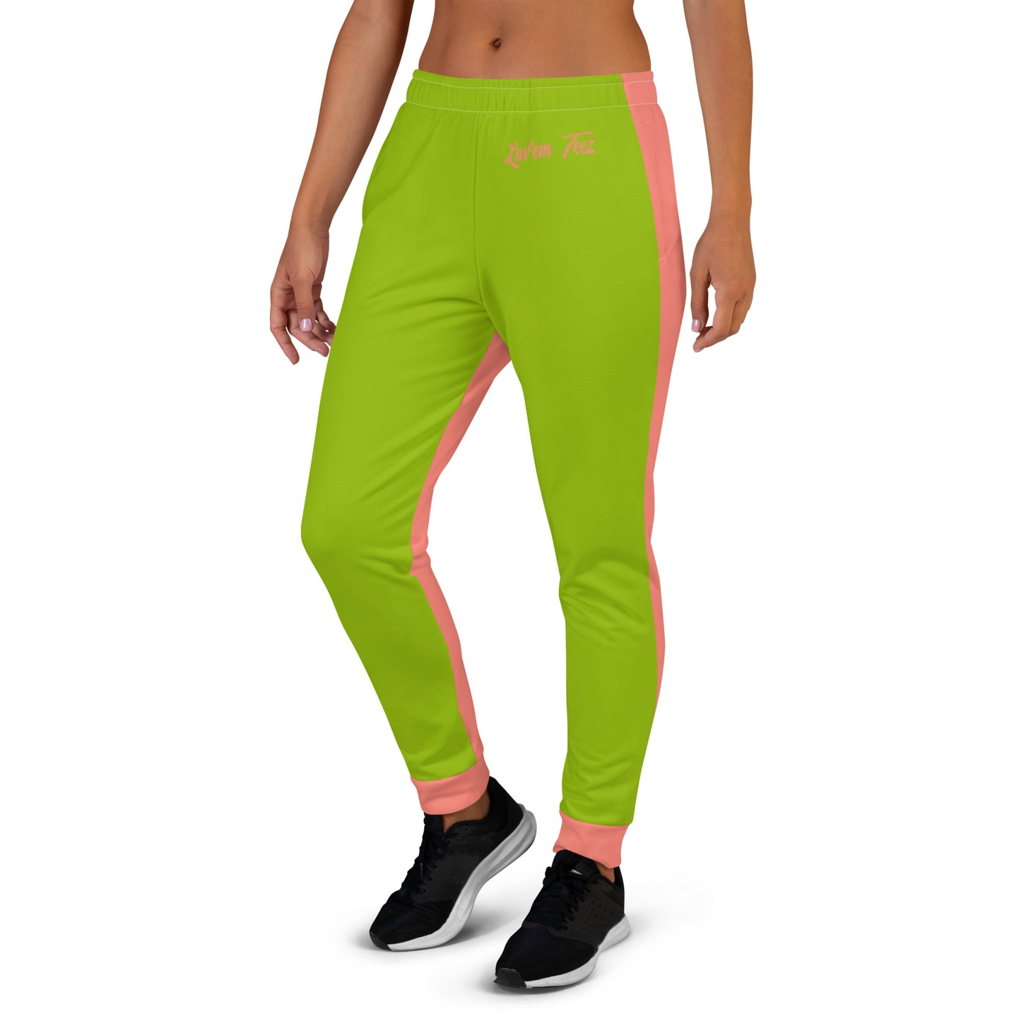 Luv'em Salmon Pink and Apple Green Women's Joggers